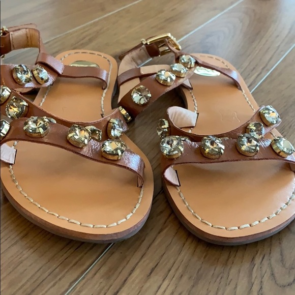 💕x2HP💕Exe Carmen leather crystal sandals - Picture 8 of 14